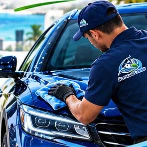 Material promocional de cuidado automotriz Renova Clean
